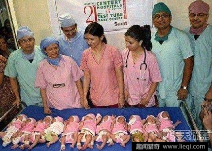 你敢信么?印度一女子竟产下十一胞胎(1)