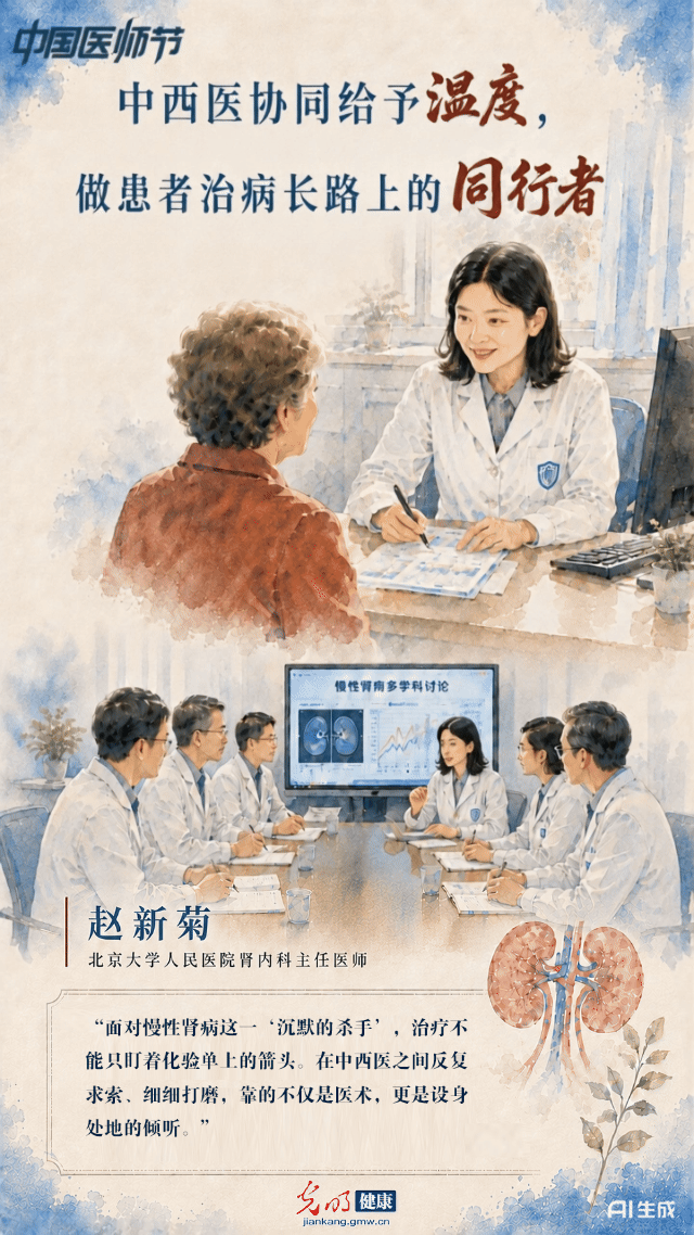 【AI海报】中国医师节|赵新菊：中西医协同给予温度，做患者治病长路上的同行者