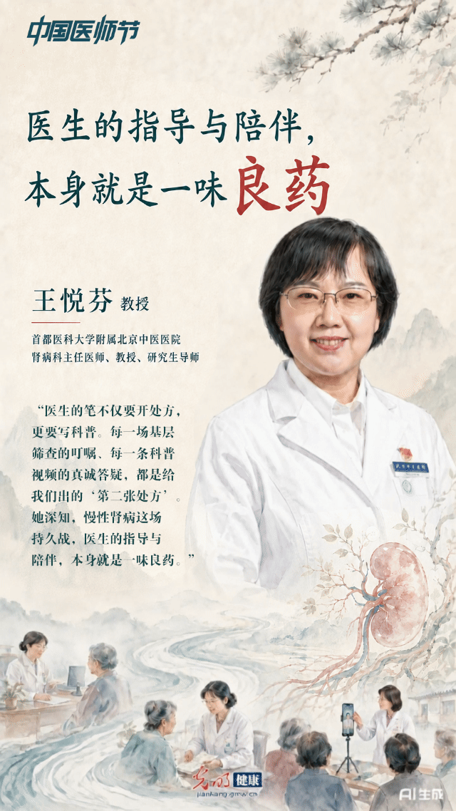 【AI海报】中国医师节|王悦芬：医生的指导与陪伴，本身就是一味良药
