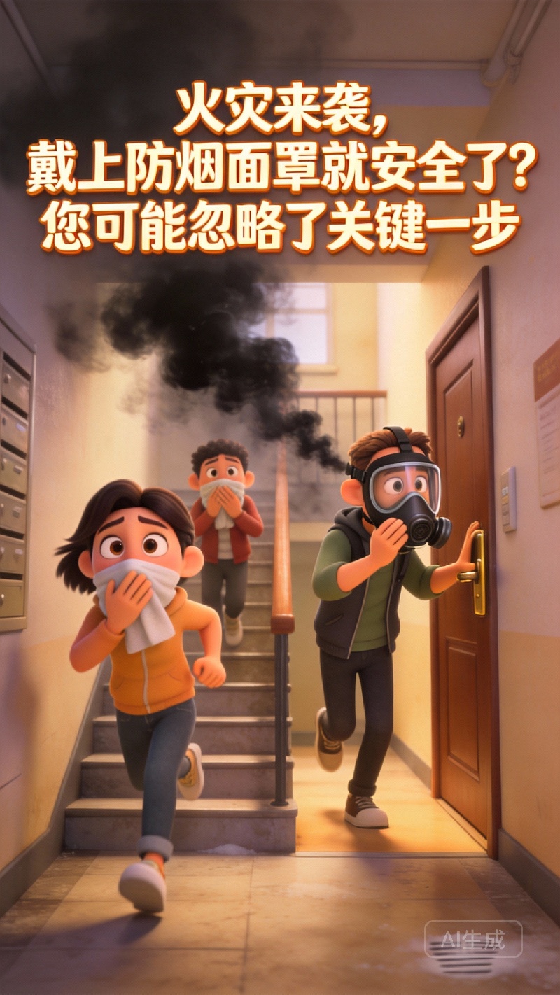 火灾来袭，戴上防烟面罩就安全了？您可能忽略了关键一步
