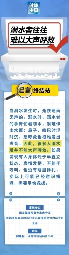 溺水发生时，溺水者往往难以大声呼救……是真是假？