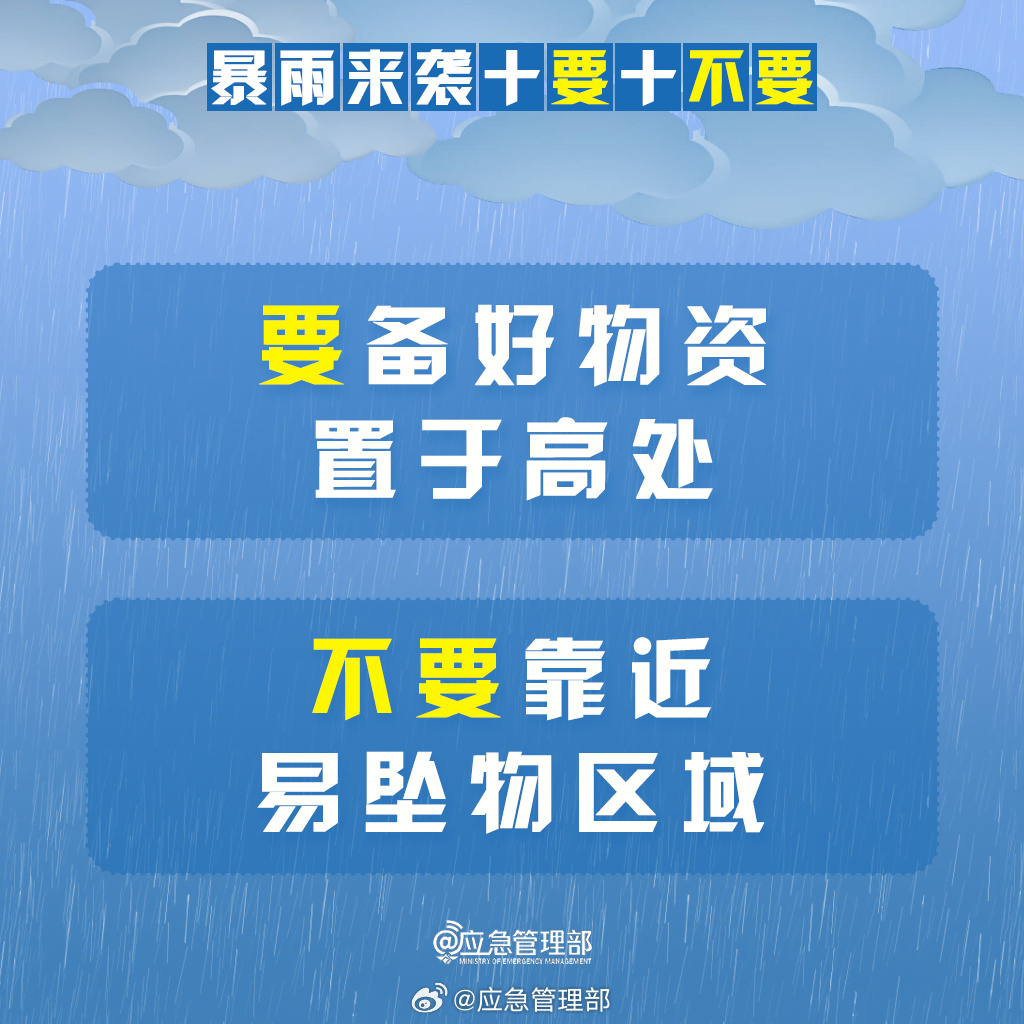 收藏！暴雨来袭牢记“10要10不要”