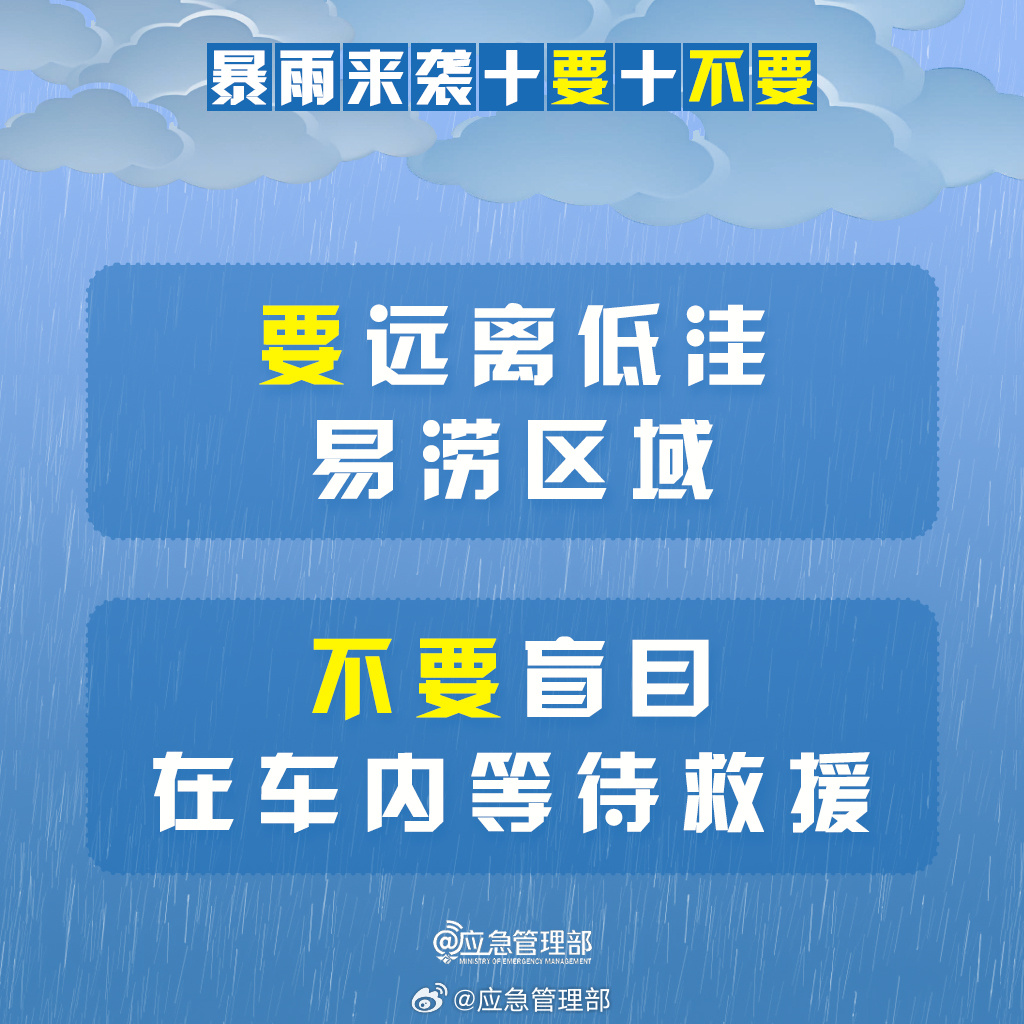 收藏！暴雨来袭牢记“10要10不要”