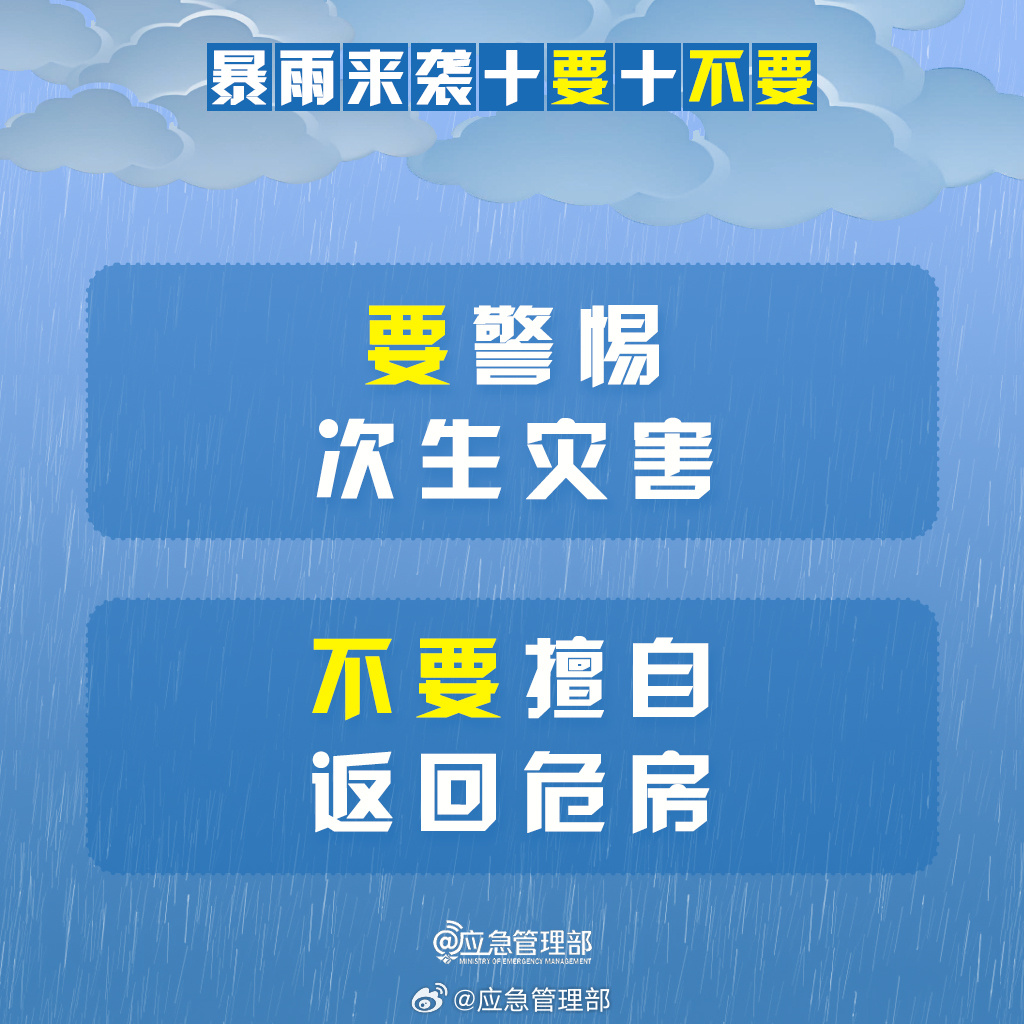 收藏！暴雨来袭牢记“10要10不要”