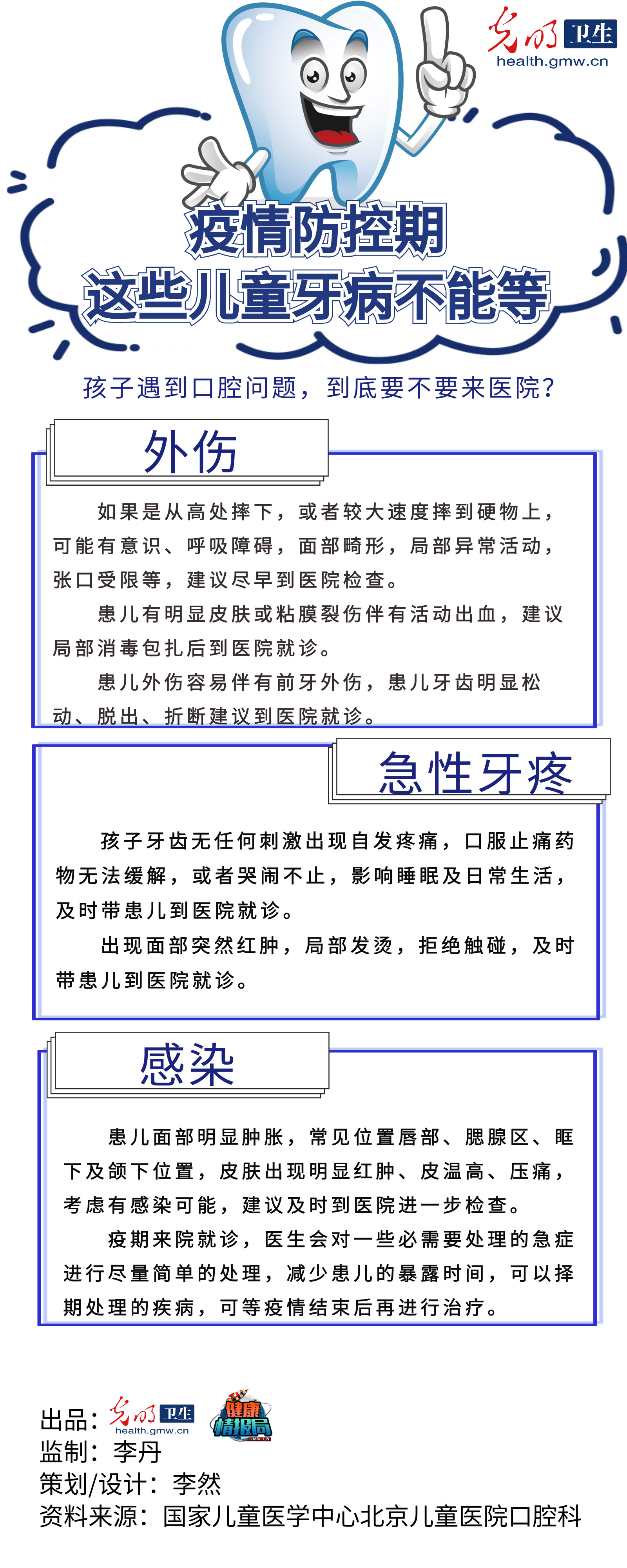 一圖讀懂疫情防控期這些兒童牙病不能等