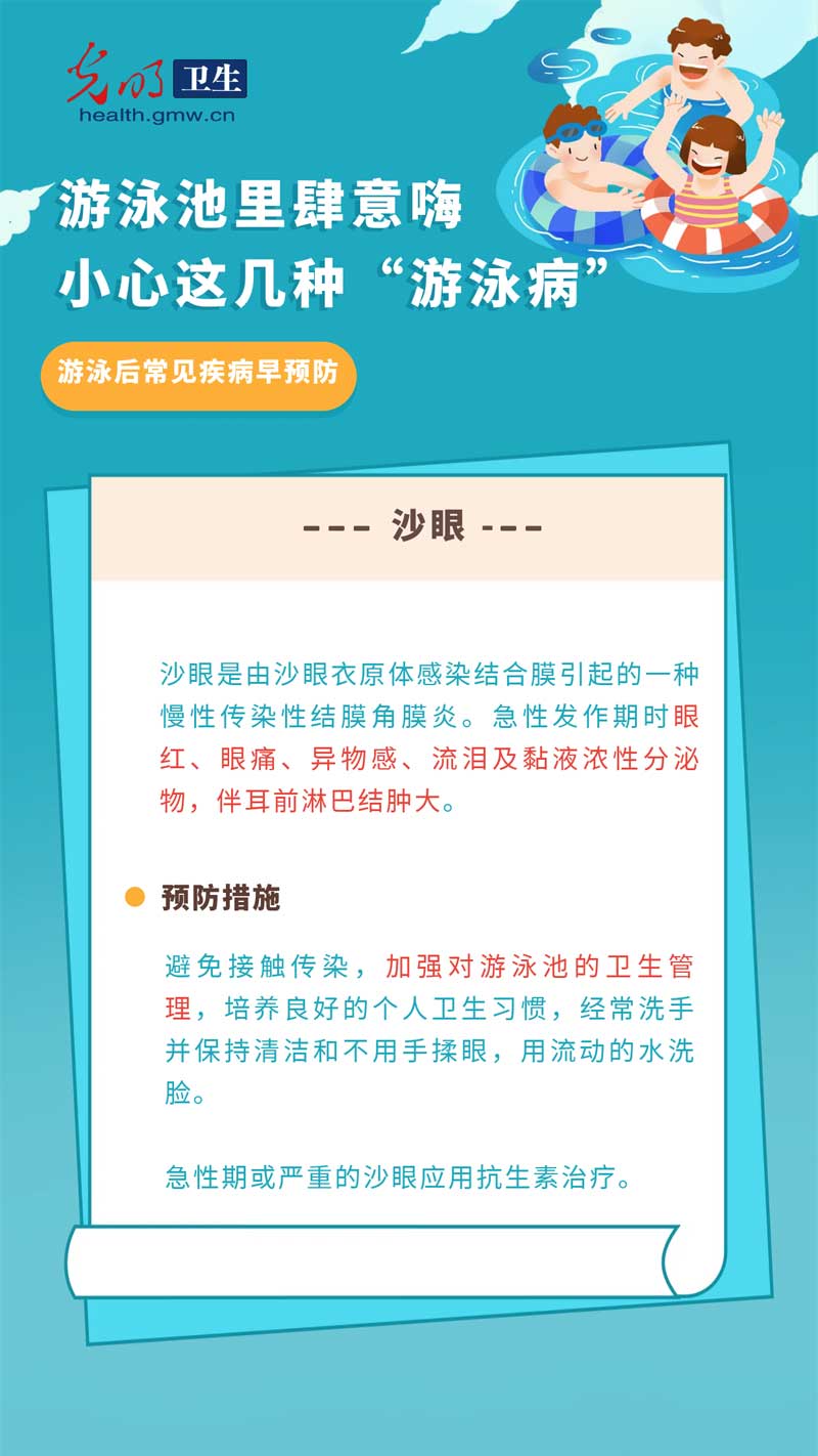 【科普海报】游泳池里肆意嗨 小心这几种“游泳病”