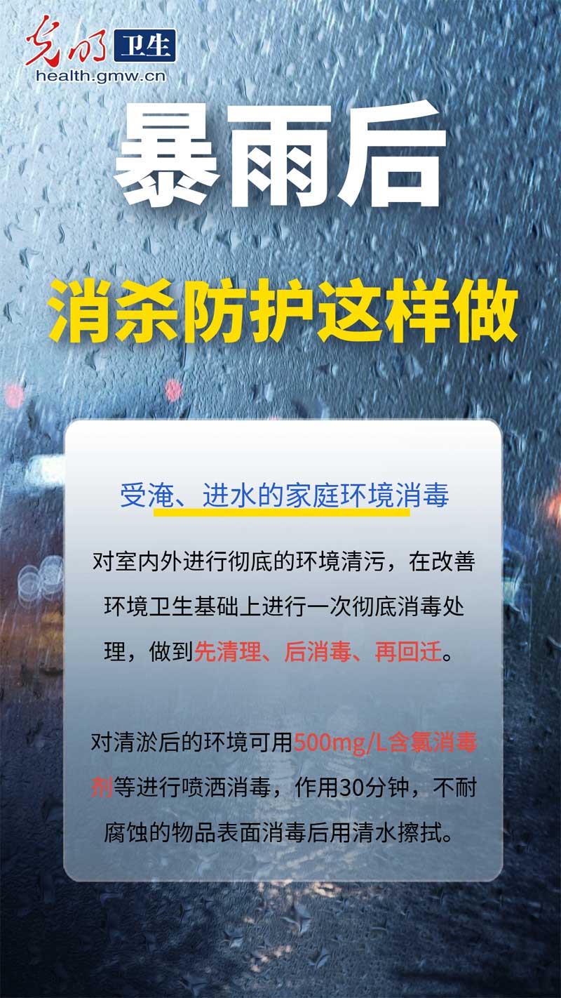 【科普海报】暴雨过后 当心这些疾病 【科普海报】暴雨过后 当心这些疾病