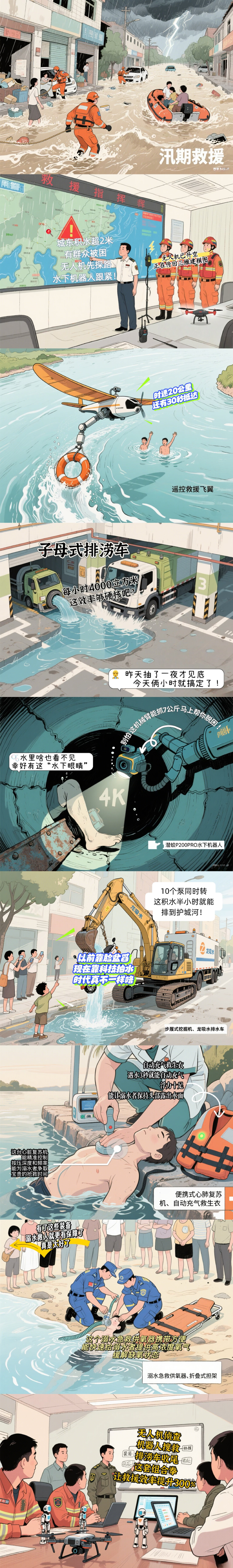 汛期险情速记录|智能装备协同作战 为汛期安全撑起“防护盾”