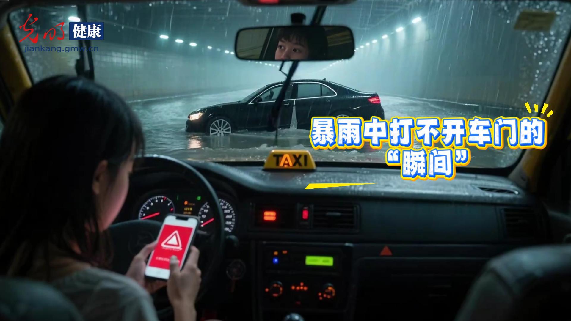 汛期险情速记录｜汛期开车被困 30秒逃生法
