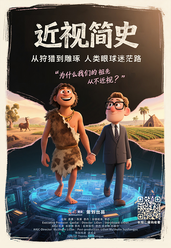 光明健康|AIGC动画《近视简史》：从狩猎到雕琢 人类眼球迷茫路