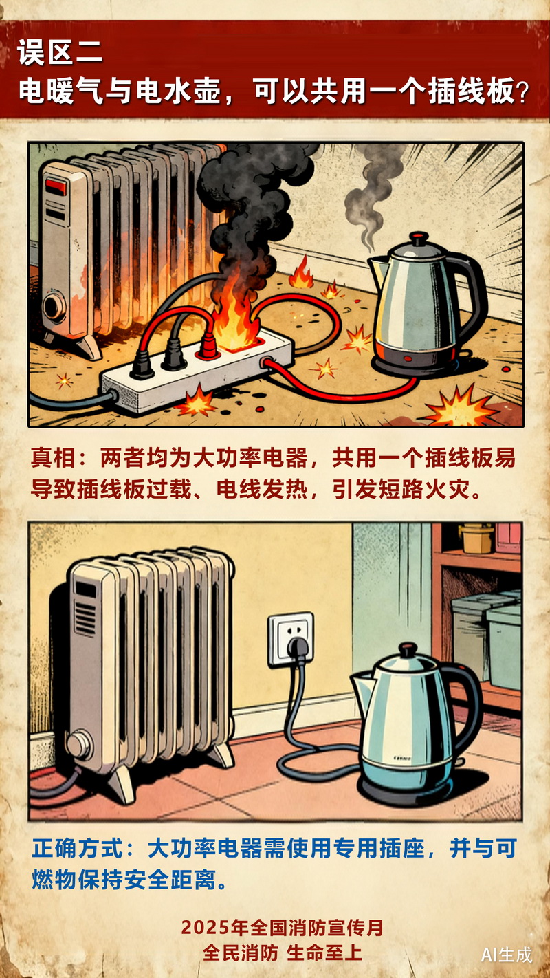 【冬季安全警示录·AI海报】这9个取暖误区可能致命,现在知道还不晚 【冬季安全警示录·AI海报】这9个取暖误区可能致命,现在知道还不晚