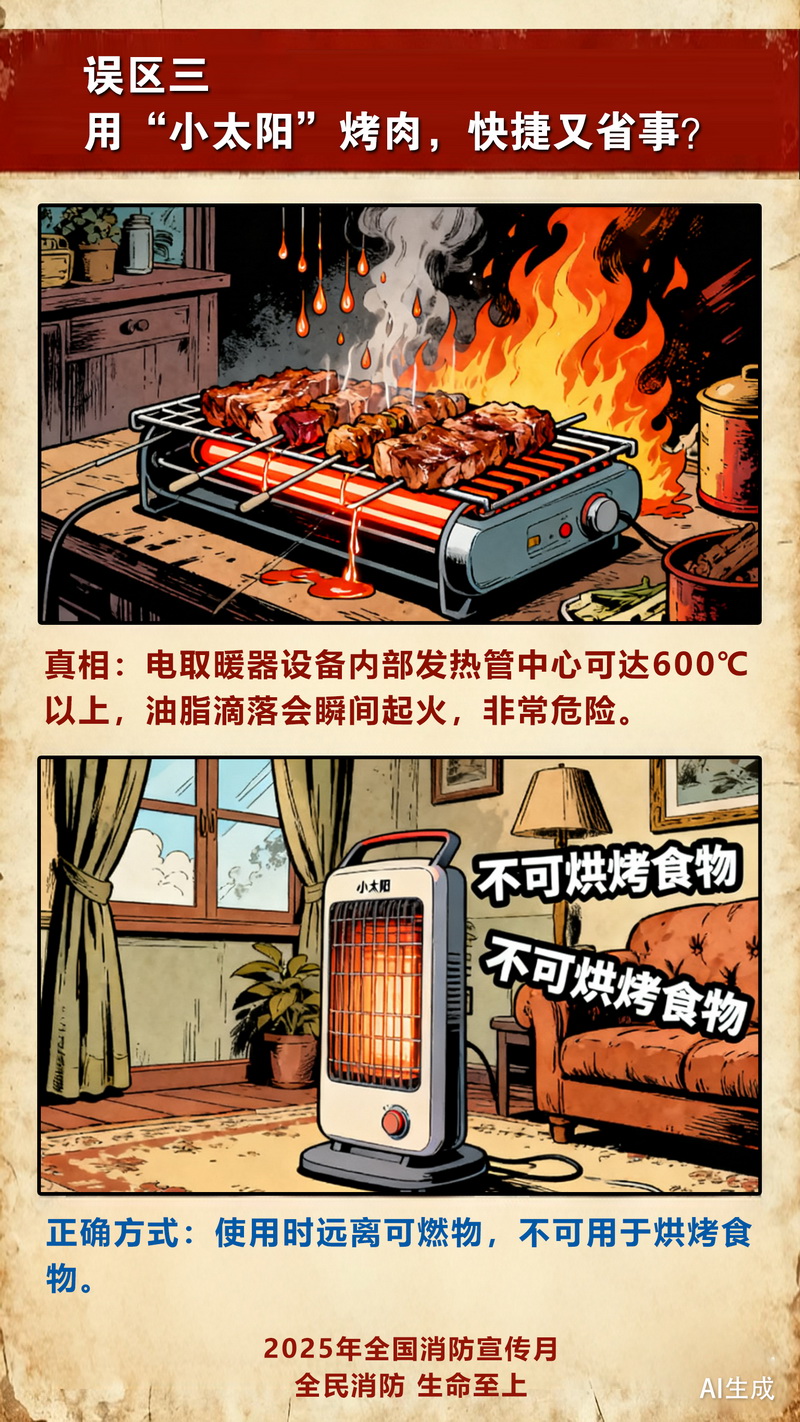 【冬季安全警示录·AI海报】这9个取暖误区可能致命,现在知道还不晚 【冬季安全警示录·AI海报】这9个取暖误区可能致命,现在知道还不晚