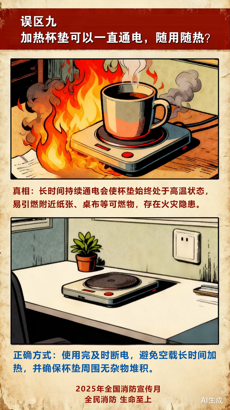 【冬季安全警示录·AI海报】这9个取暖误区可能致命,现在知道还不晚 【冬季安全警示录·AI海报】这9个取暖误区可能致命,现在知道还不晚