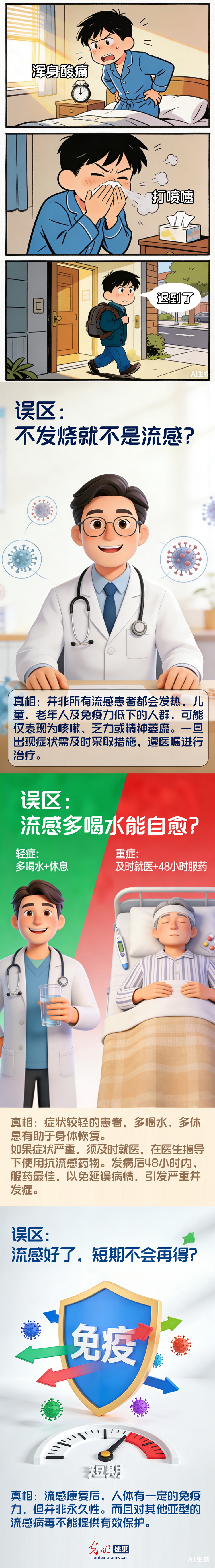 【流感季防护·AI科普】流感三大常见误区,您可能第一条就踩坑了 【流感季防护·AI科普】流感三大常见误区,您可能第一条就踩坑了