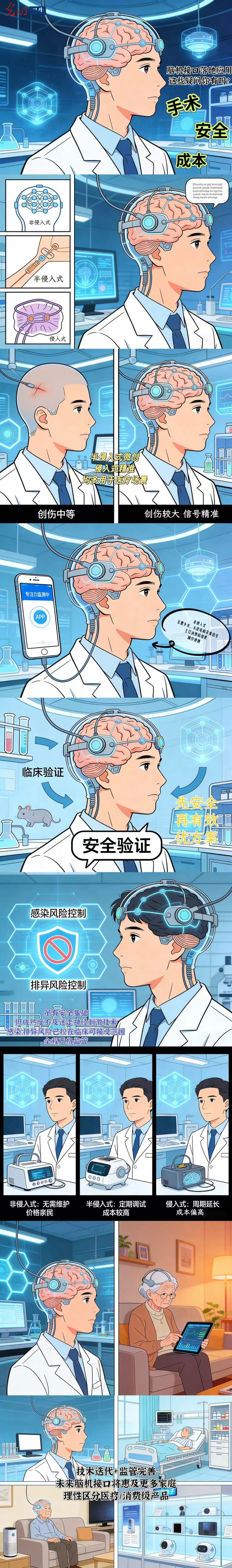 【AI条漫】脑机技术解码中心｜一文理清脑机接口的安全与成本