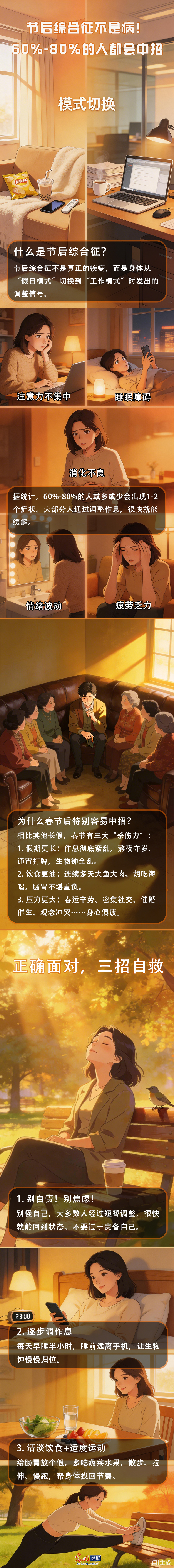 【健康科普】节后综合征不是病 60%-80%的人都会中招