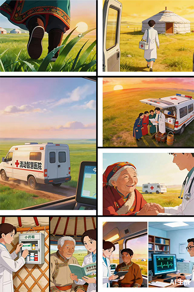 AI漫镜头|《健康中国进行时·强基》：草原奶奶的健康云