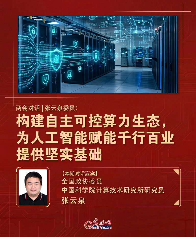 两会对话|张云泉委员：构建自主可控算力生态，为人工智能赋能千行百业提供坚实基础