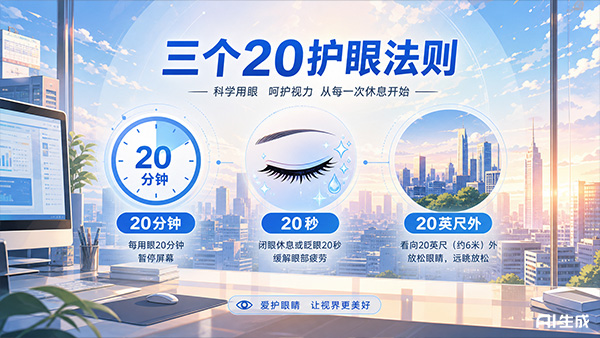 AI动画丨眼睛保卫战：远离数字眼疲劳