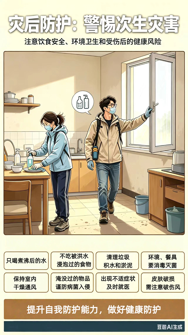 AI应急科普|从灾前准备到灾后防疫，汛期避险全链条防护怎么做