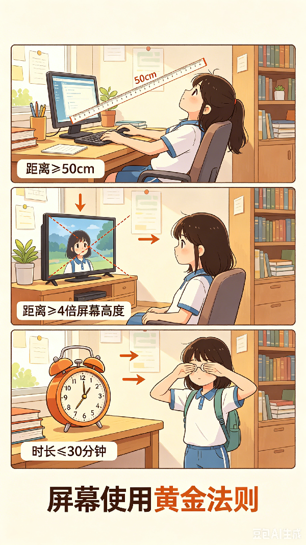 【AI海报】青少年近视高发期:养成良好习惯,延缓近视发生 【AI海报】青少年近视高发期:养成良好习惯,延缓近视发生
