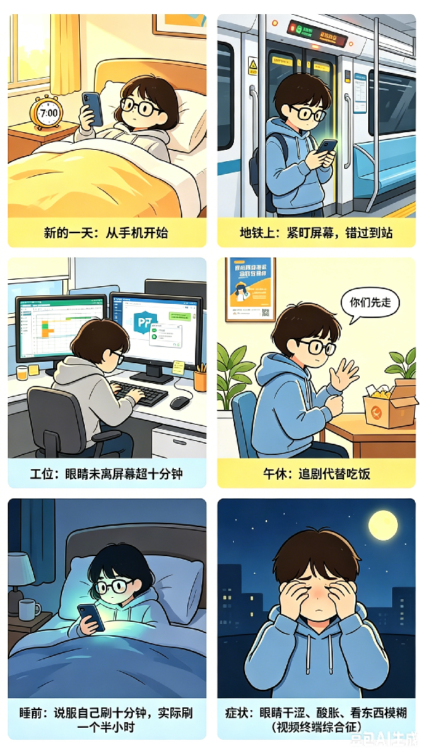 【AI科漫剧场】全国爱眼日|这三个看似省心省钱的护眼习惯，实则是用眼误区